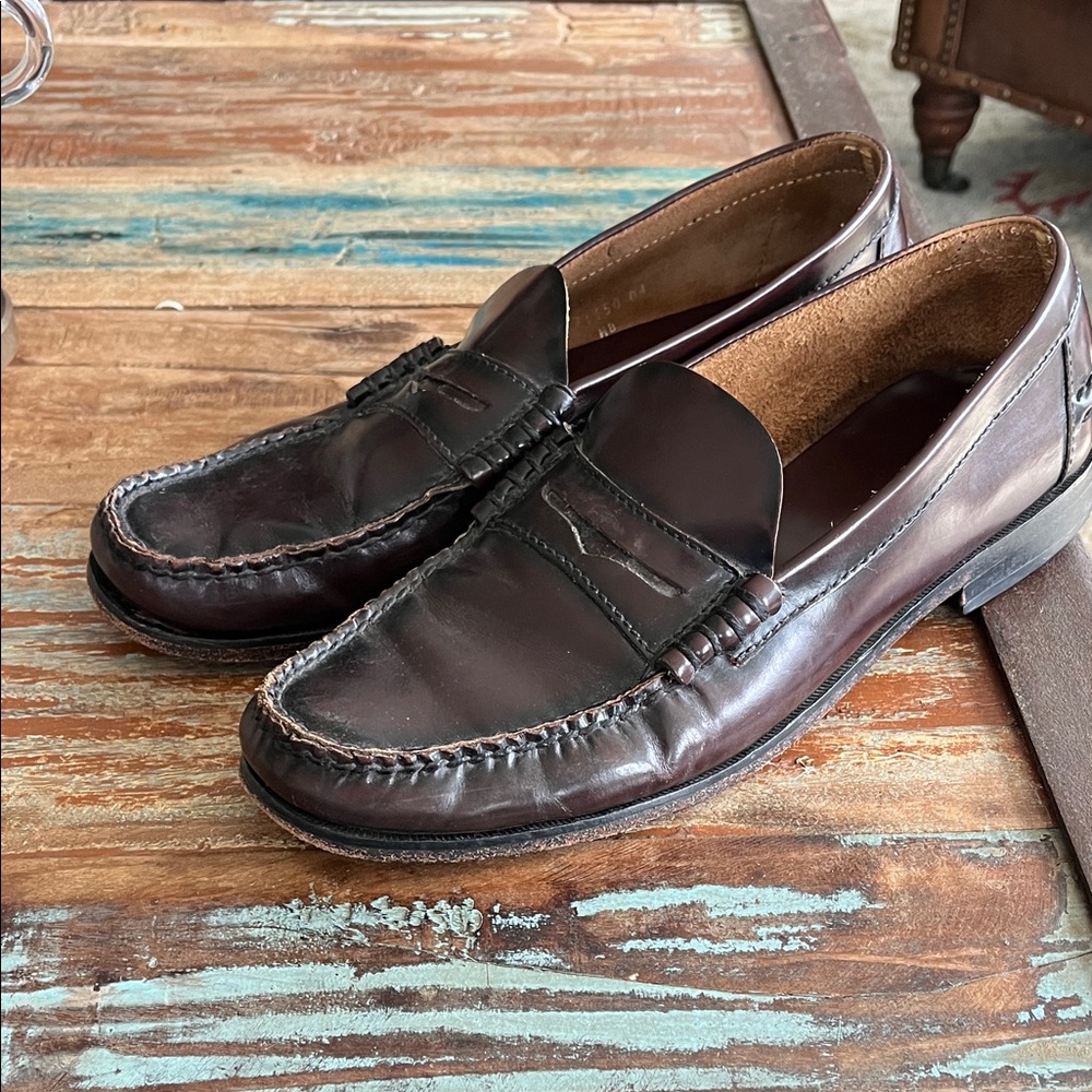 Vintage Florsheim Men’s Sz 10 Penny Loafer Burgundy Slip On Shoes